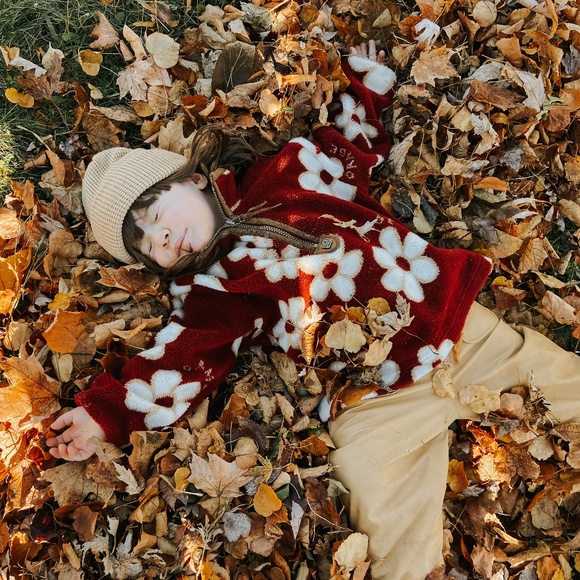 Vintage Orage polar 5T big flower print - Picture 2 of 6